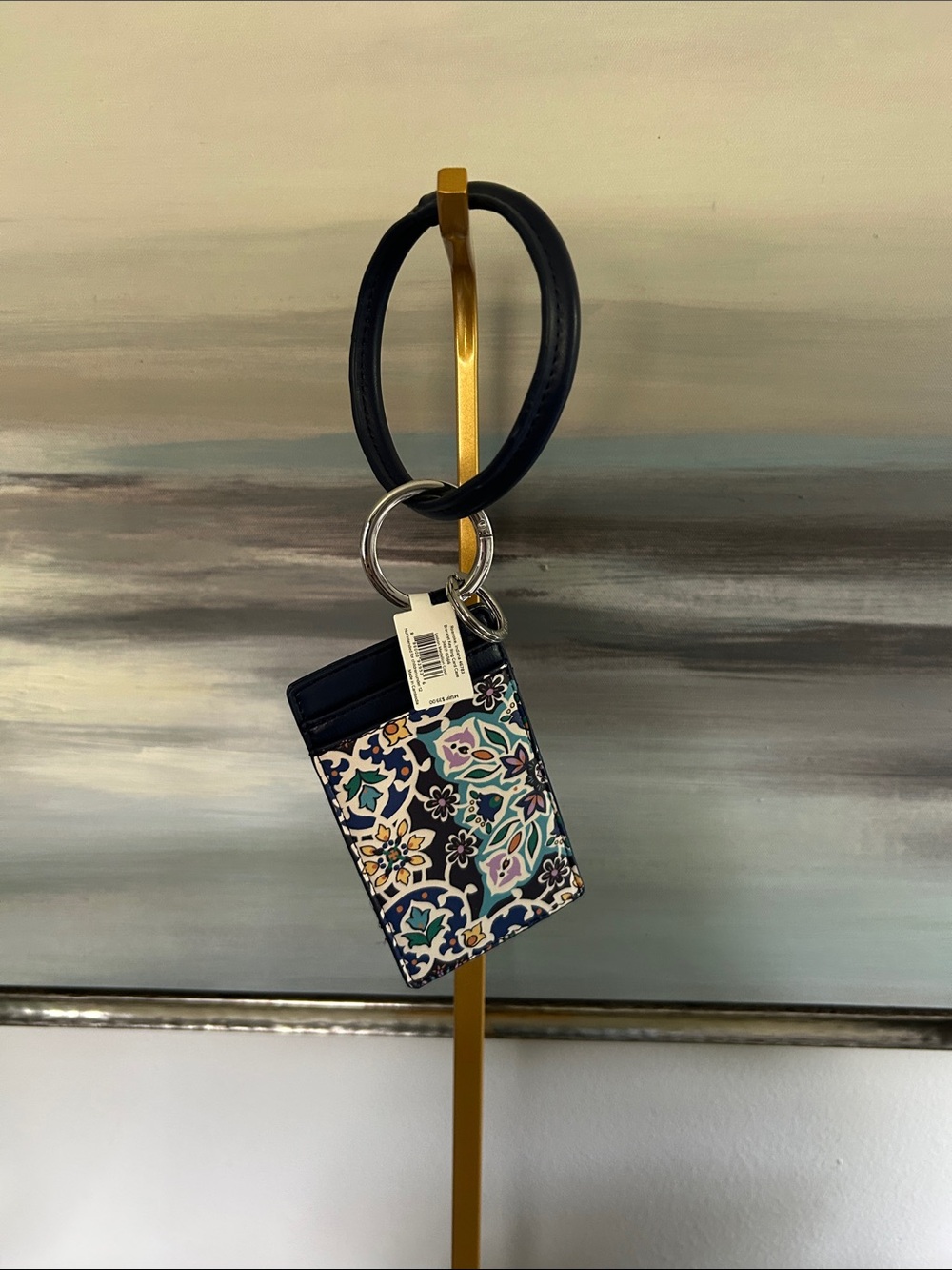 Vera Bradley Bangle Wrislet Card Holder Key Ring “Loisbon Medallion” Retired NWT